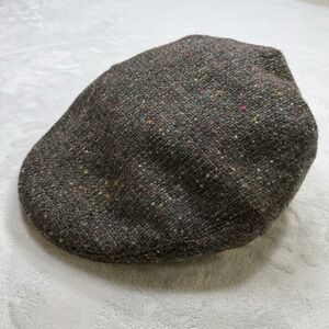 Mucros Weavers Workshop Irish Tweed Flat Cap Brown Wool Newsboy Hat